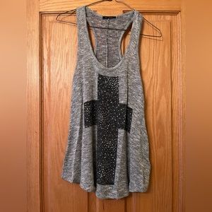 Knit cross tank